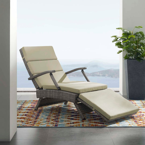 Outdoor Wicker Rattan Chaise