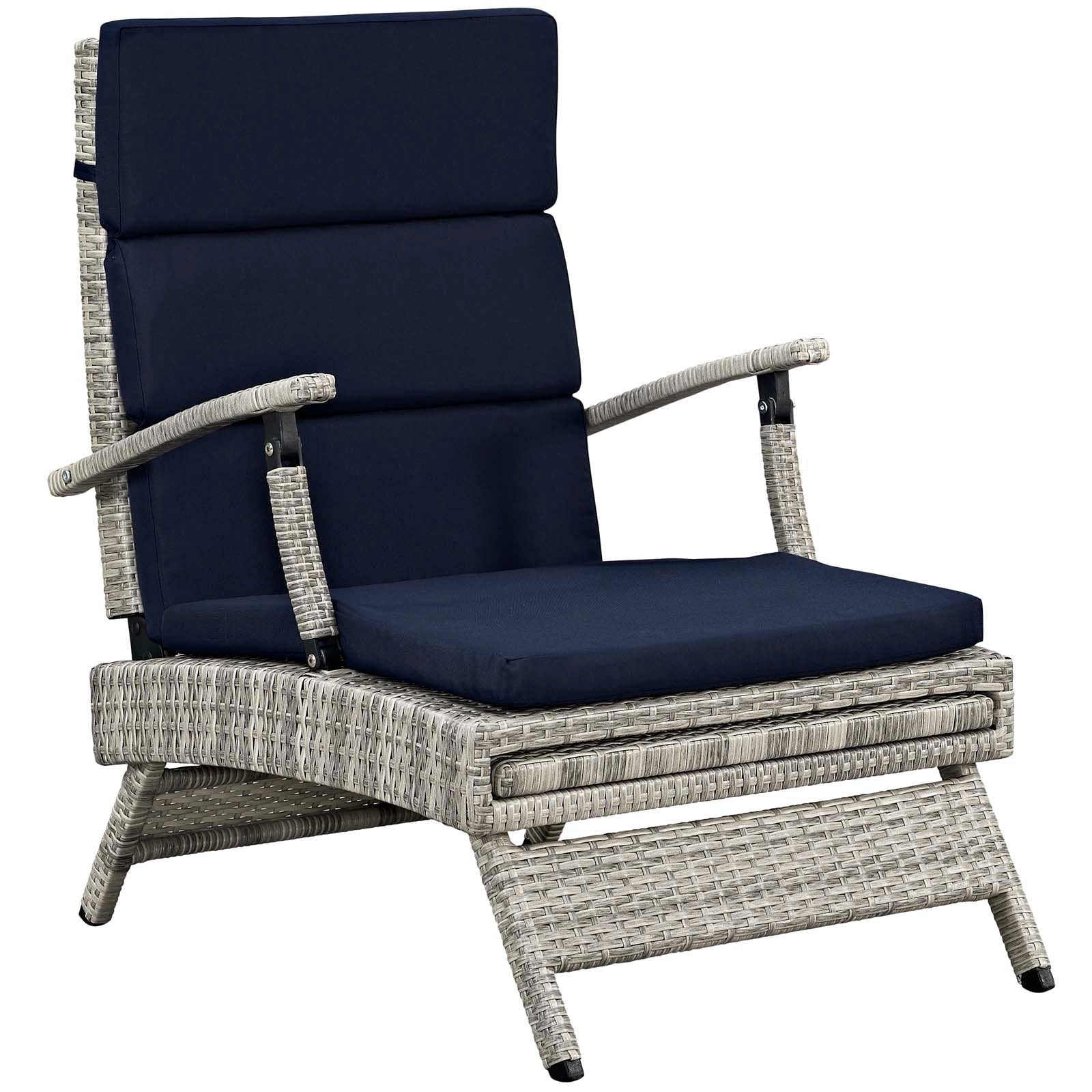 Outdoor Wicker Rattan Chaise