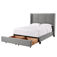 Button Tufted Platform Bed w/ Storage