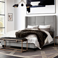 Button Tufted Platform Bed w/ Storage