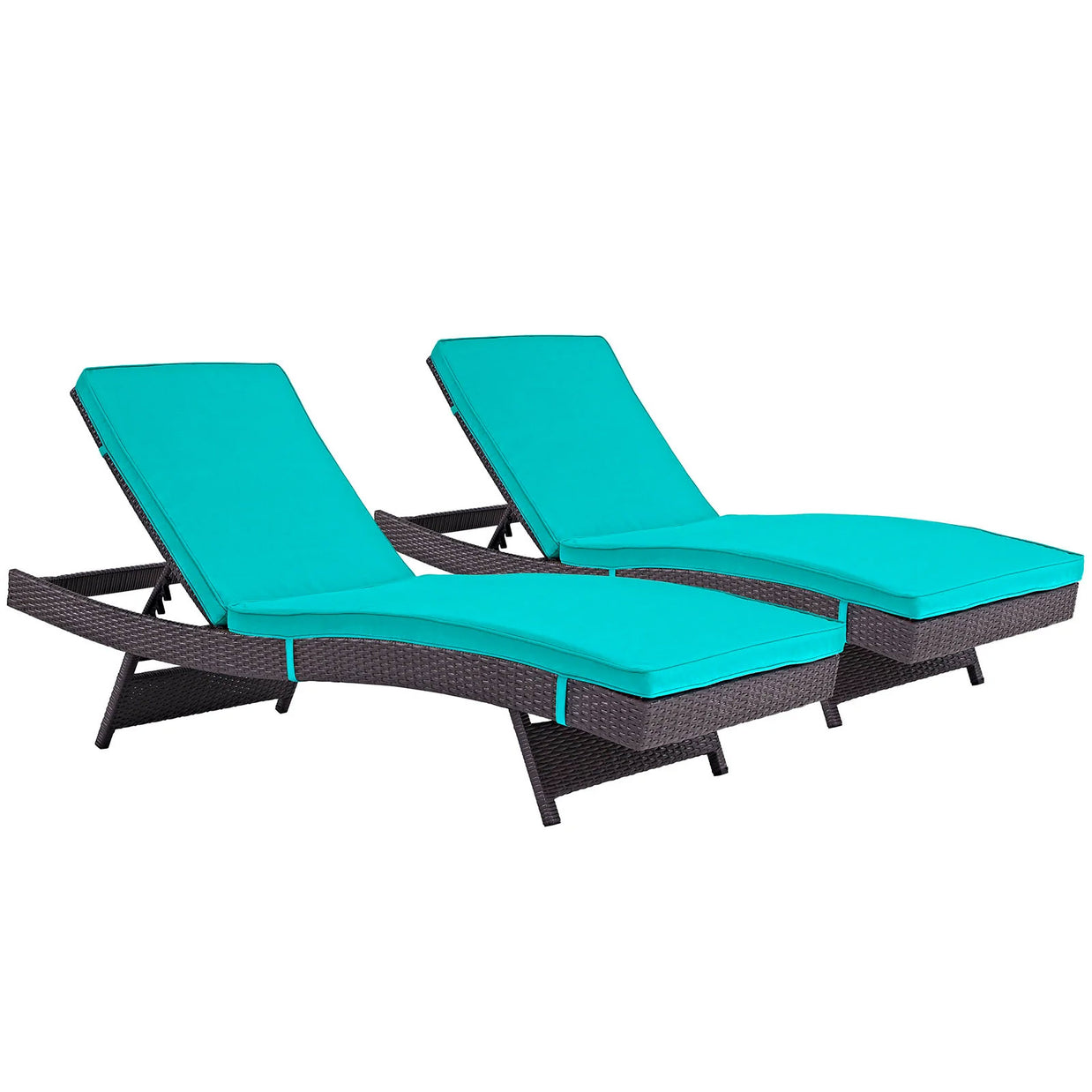 Outdoor Faux Rattan Chaise Set