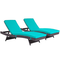 Outdoor Faux Rattan Chaise Set