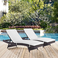 Outdoor Faux Rattan Chaise Set