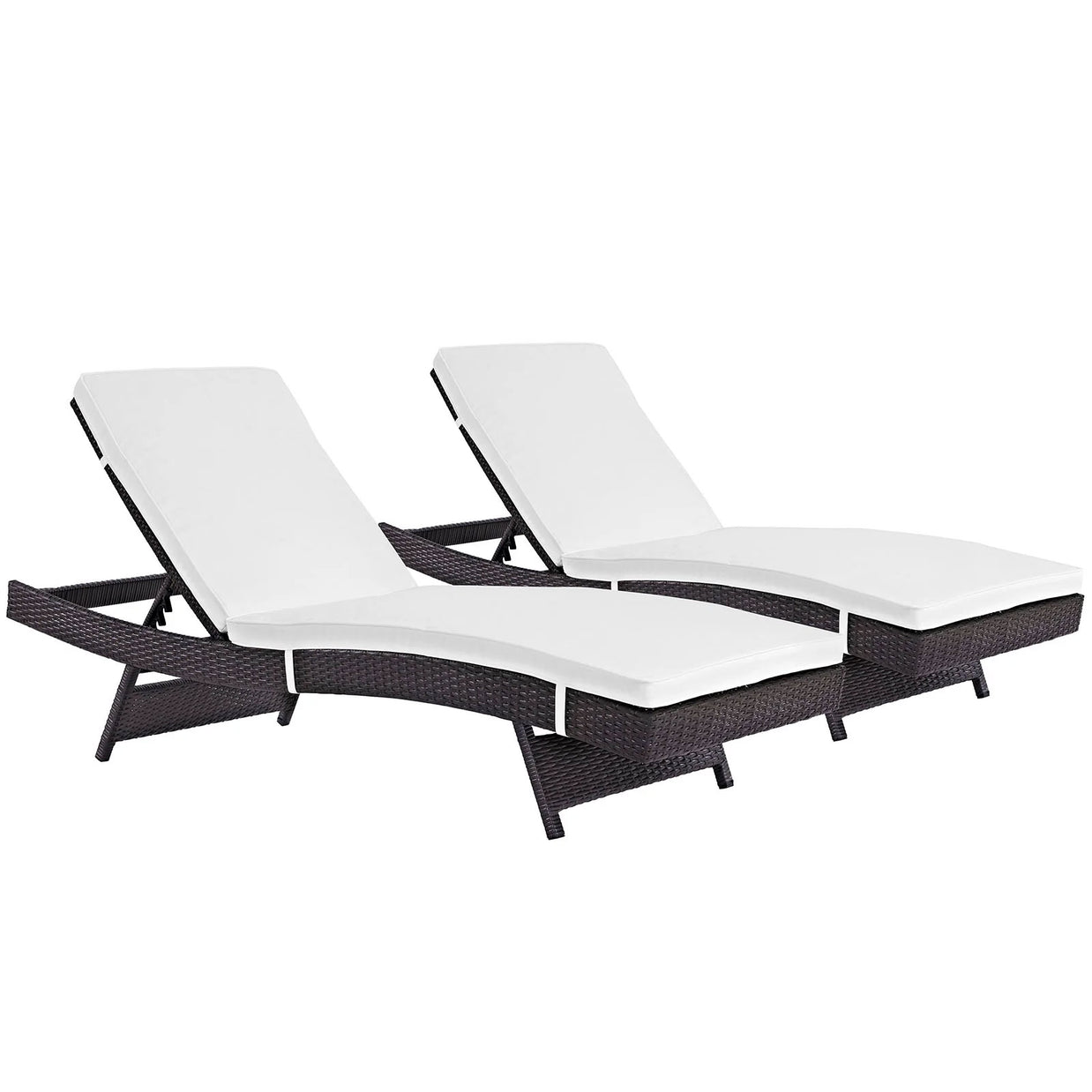 Outdoor Faux Rattan Chaise Set