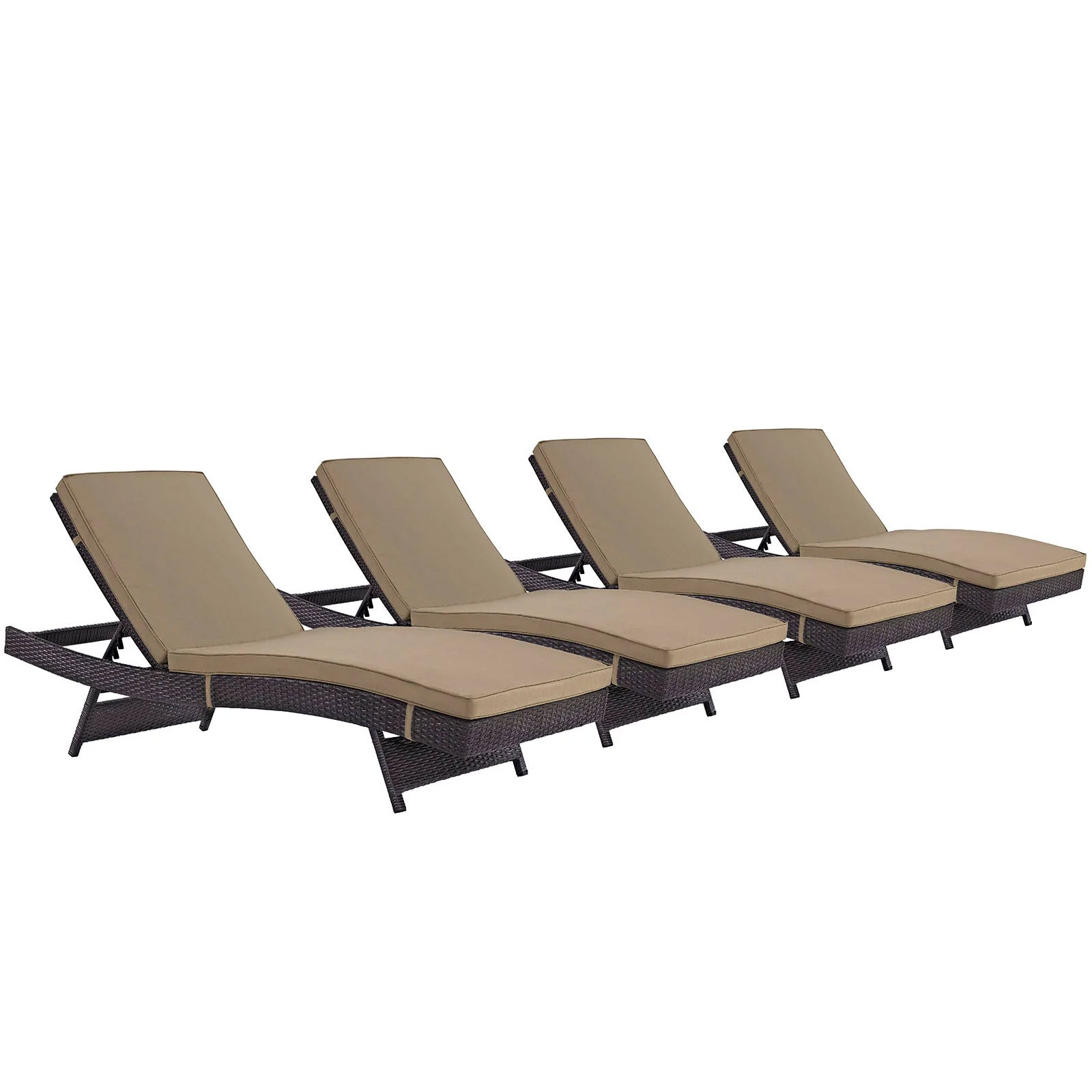 Outdoor Faux Rattan Chaise Set