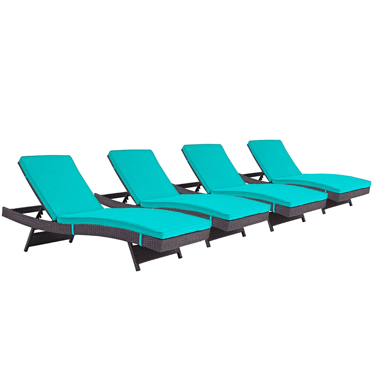 Outdoor Faux Rattan Chaise Set