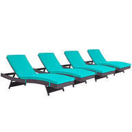 Outdoor Faux Rattan Chaise Set