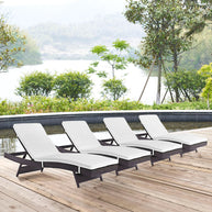 Outdoor Faux Rattan Chaise Set
