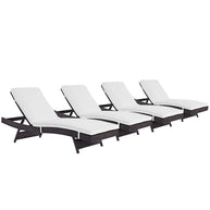 Outdoor Faux Rattan Chaise Set