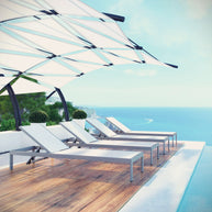Outdoor Aluminum 4 PC Mesh Chaise Set