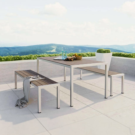 Aluminum 3 PC Outdoor Dining Set