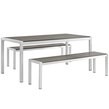 Aluminum 3 PC Outdoor Dining Set