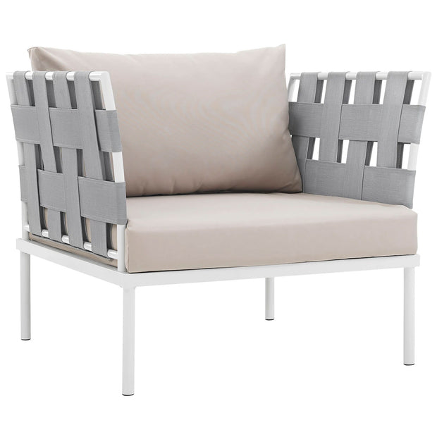 Outdoor Aluminum & Fabric Weave Armchair
