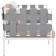 Outdoor Aluminum & Fabric Weave Armchair
