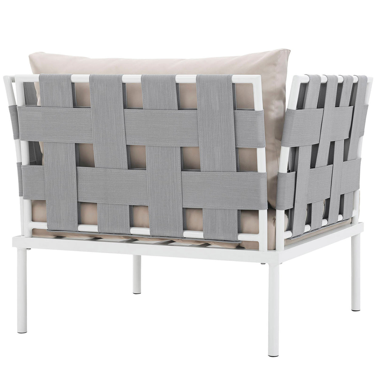 Outdoor Aluminum & Fabric Weave Armchair
