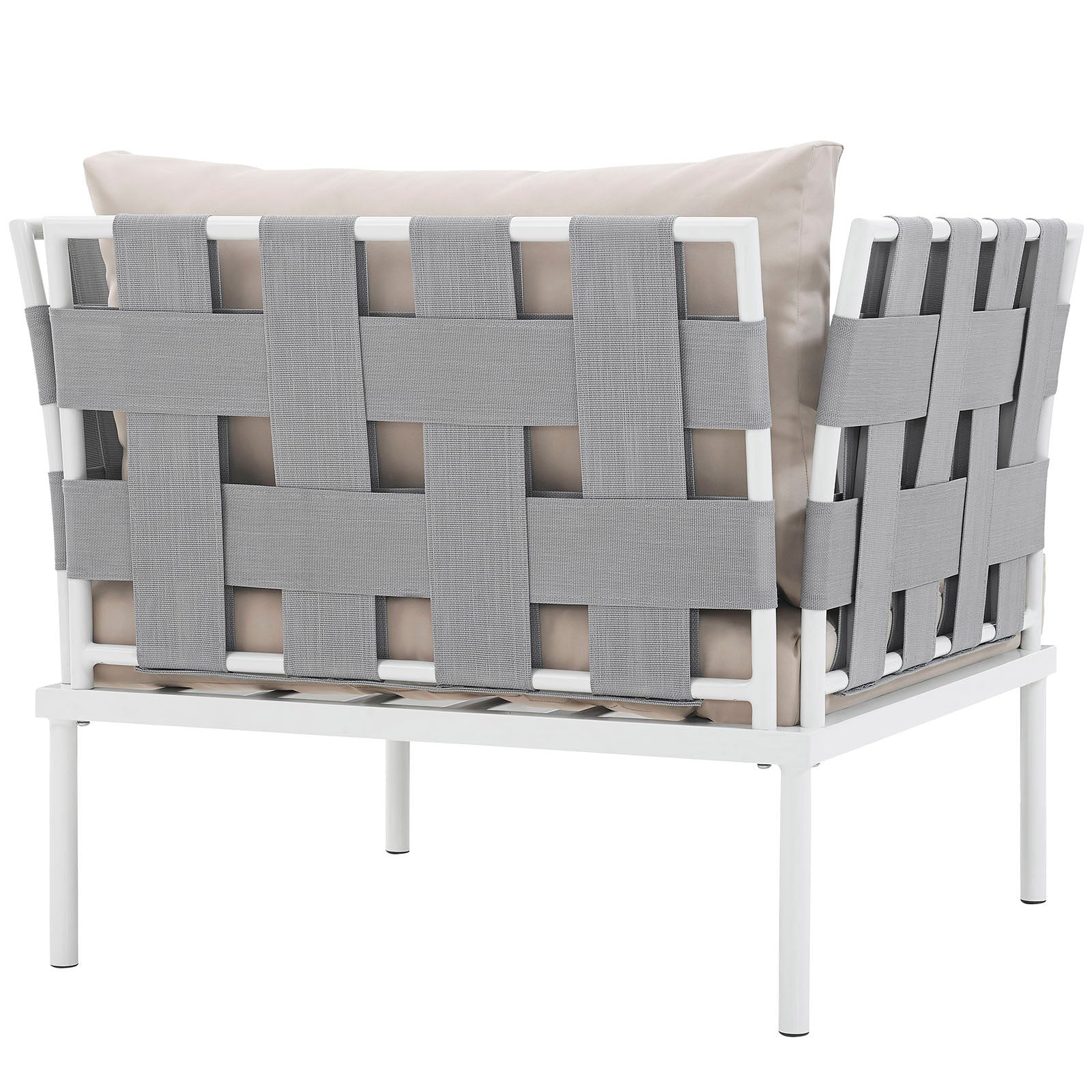 Outdoor Aluminum & Fabric Weave Armchair