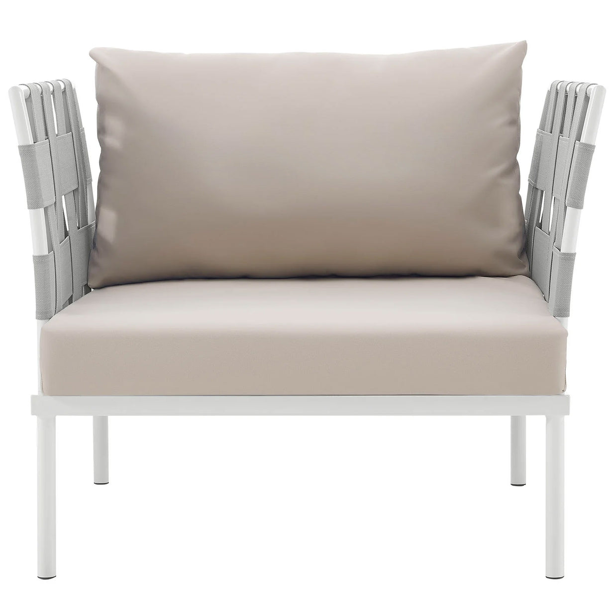 Outdoor Aluminum & Fabric Weave Armchair