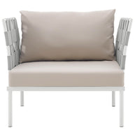Outdoor Aluminum & Fabric Weave Armchair
