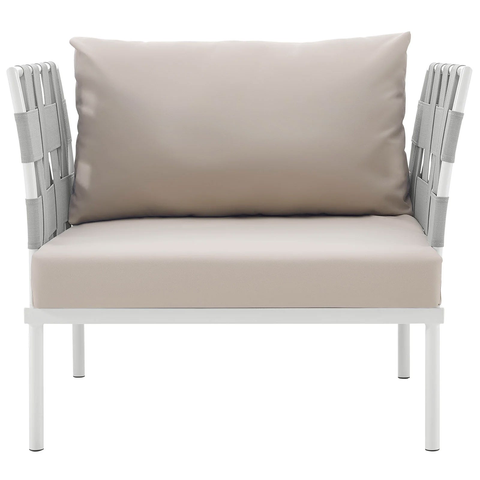 Outdoor Aluminum & Fabric Weave Armchair