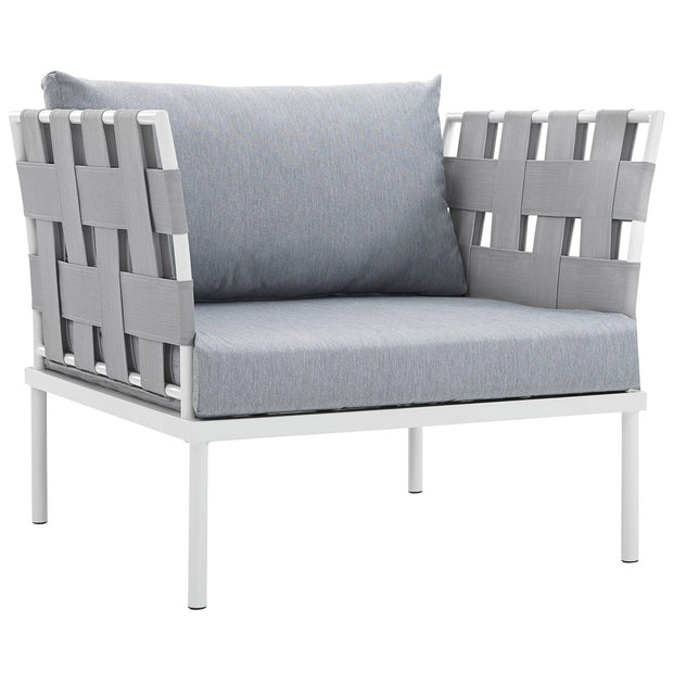 Outdoor Aluminum & Fabric Weave Armchair
