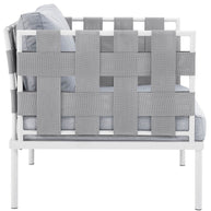 Outdoor Aluminum & Fabric Weave Armchair
