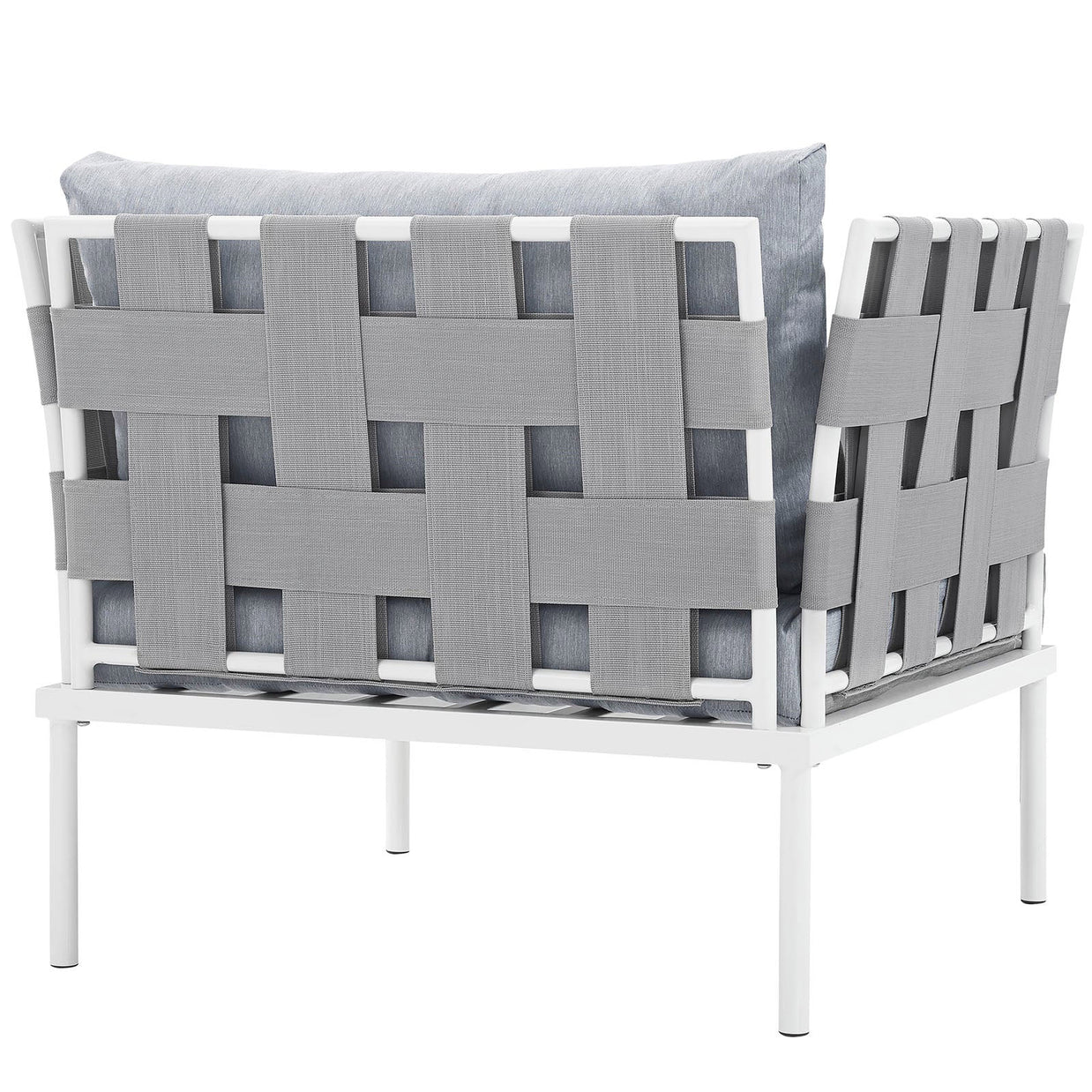 Outdoor Aluminum & Fabric Weave Armchair