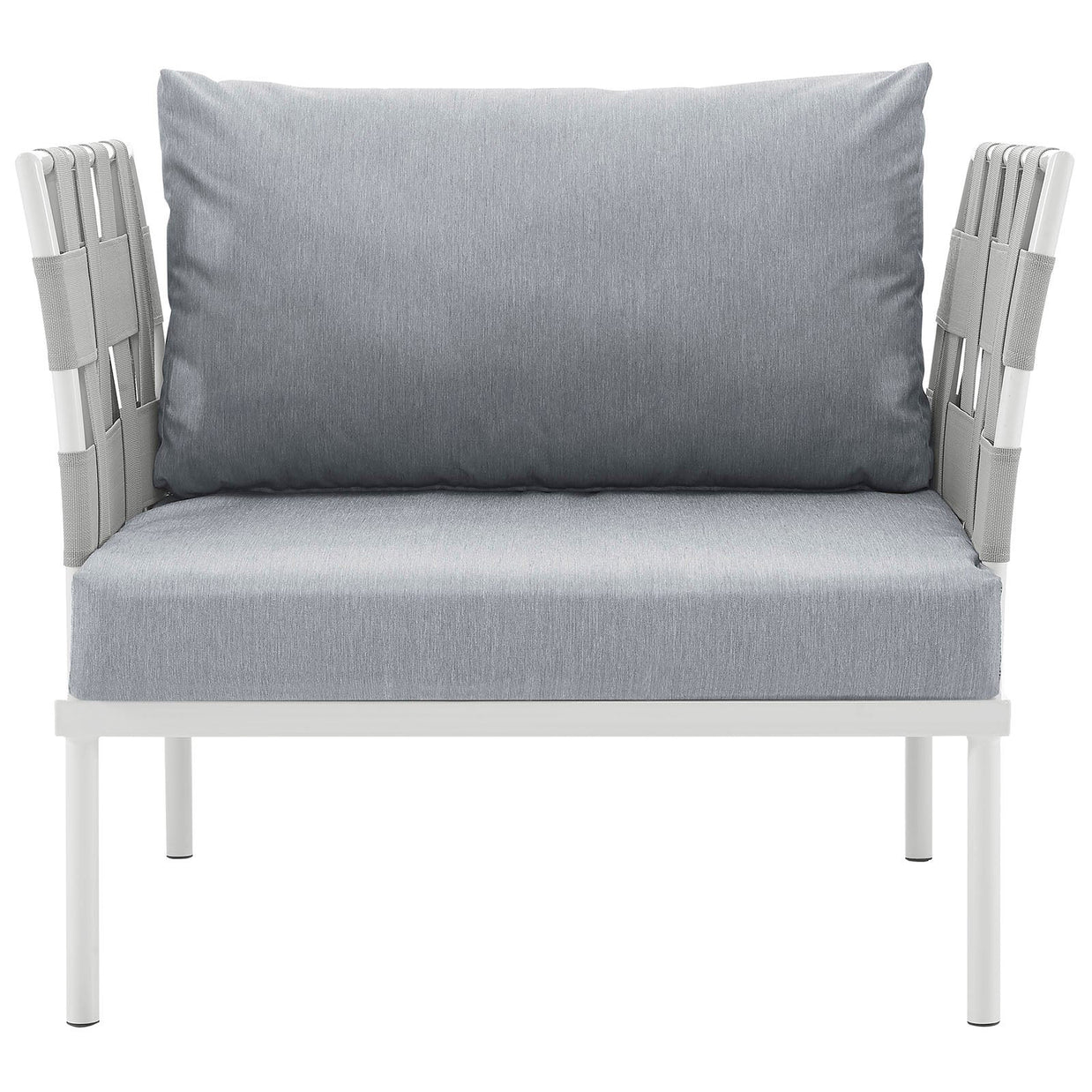 Outdoor Aluminum & Fabric Weave Armchair