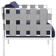 Outdoor Aluminum & Fabric Weave Armchair