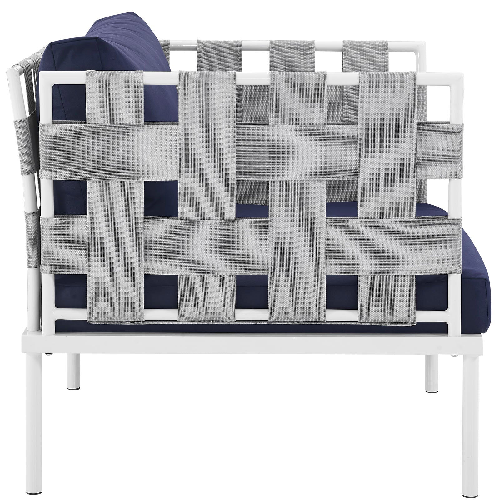 Outdoor Aluminum & Fabric Weave Armchair