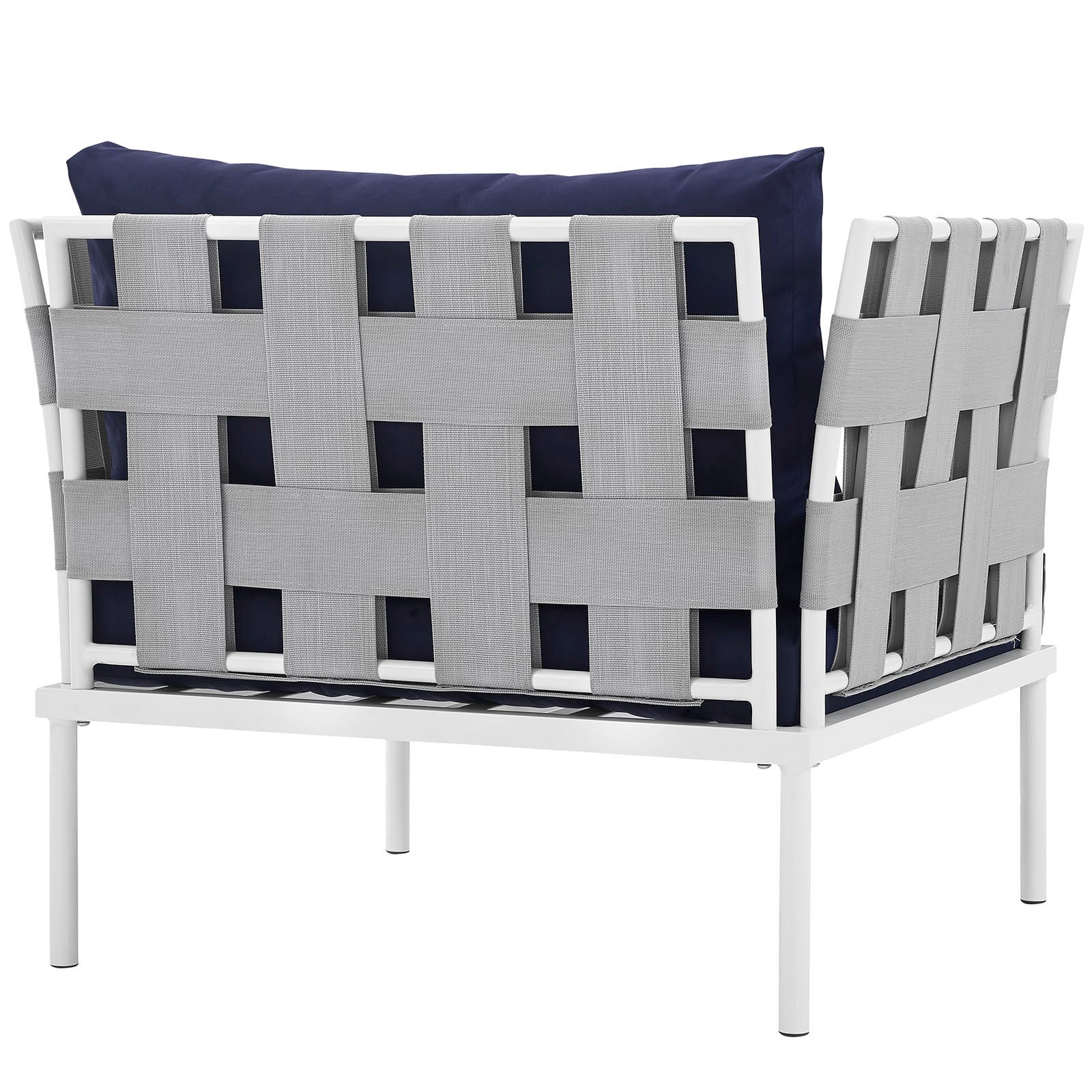 Outdoor Aluminum & Fabric Weave Armchair