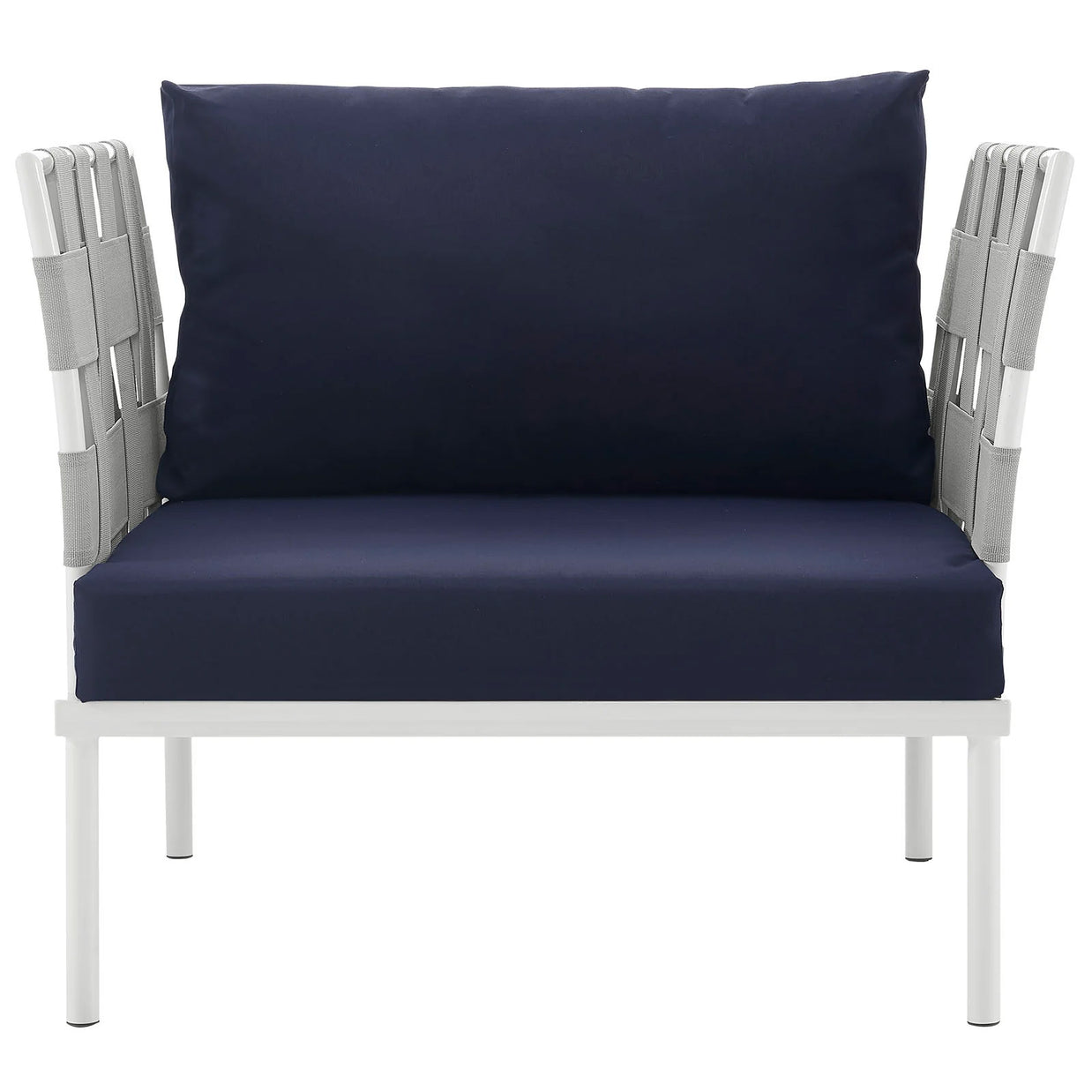 Outdoor Aluminum & Fabric Weave Armchair