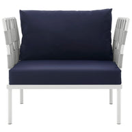 Outdoor Aluminum & Fabric Weave Armchair