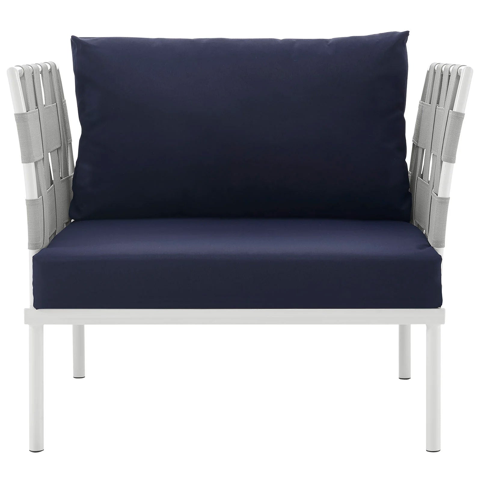 Outdoor Aluminum & Fabric Weave Armchair