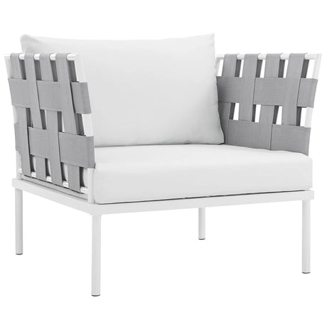 Outdoor Aluminum & Fabric Weave Armchair