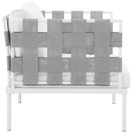 Outdoor Aluminum & Fabric Weave Armchair