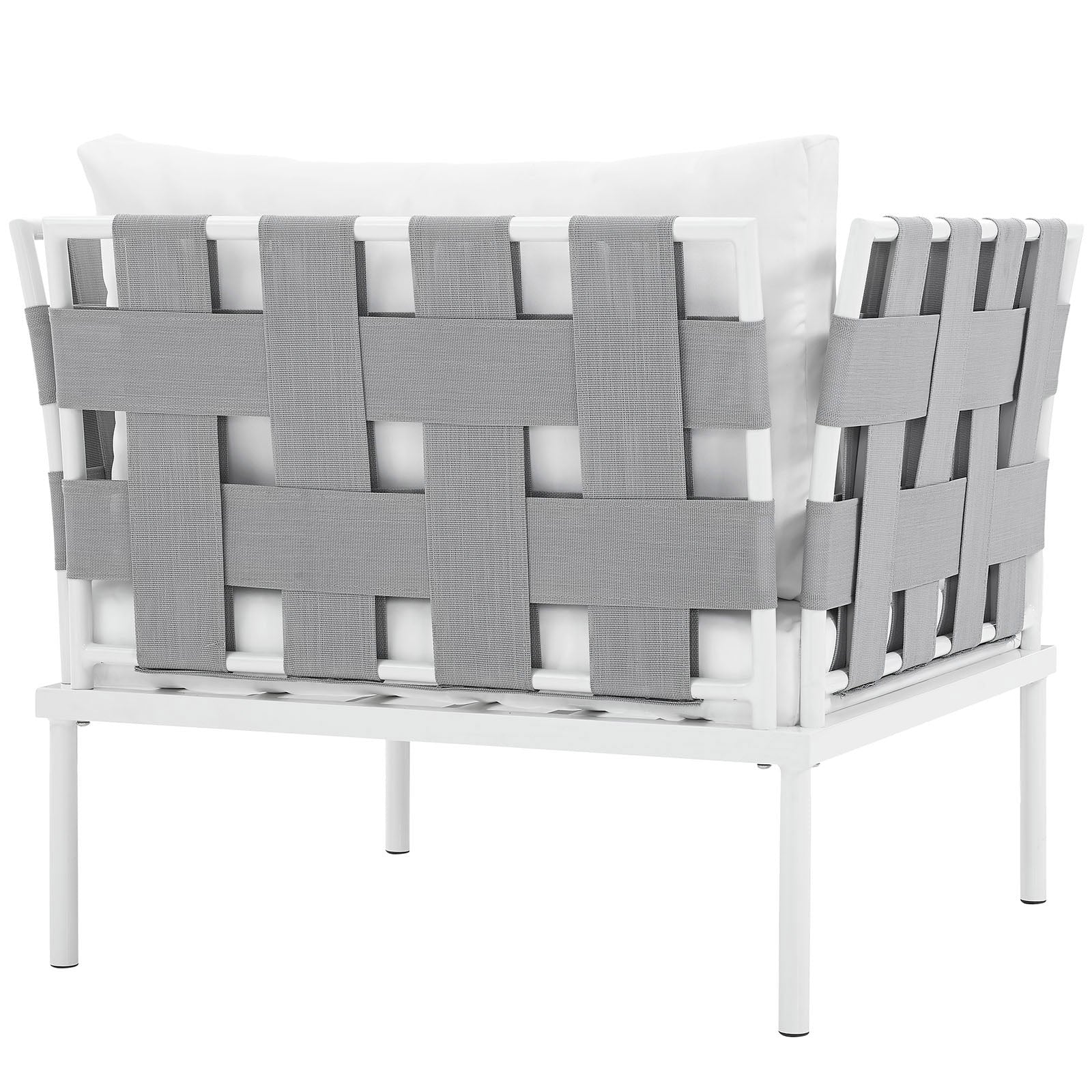 Outdoor Aluminum & Fabric Weave Armchair