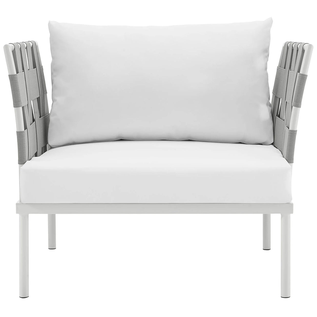 Outdoor Aluminum & Fabric Weave Armchair