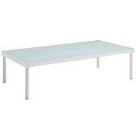 White Aluminum Outdoor Coffee Table
