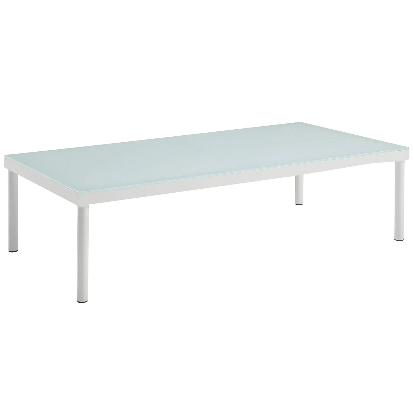 White Aluminum Outdoor Coffee Table