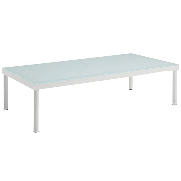 White Aluminum Outdoor Coffee Table