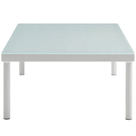 White Aluminum Outdoor Coffee Table