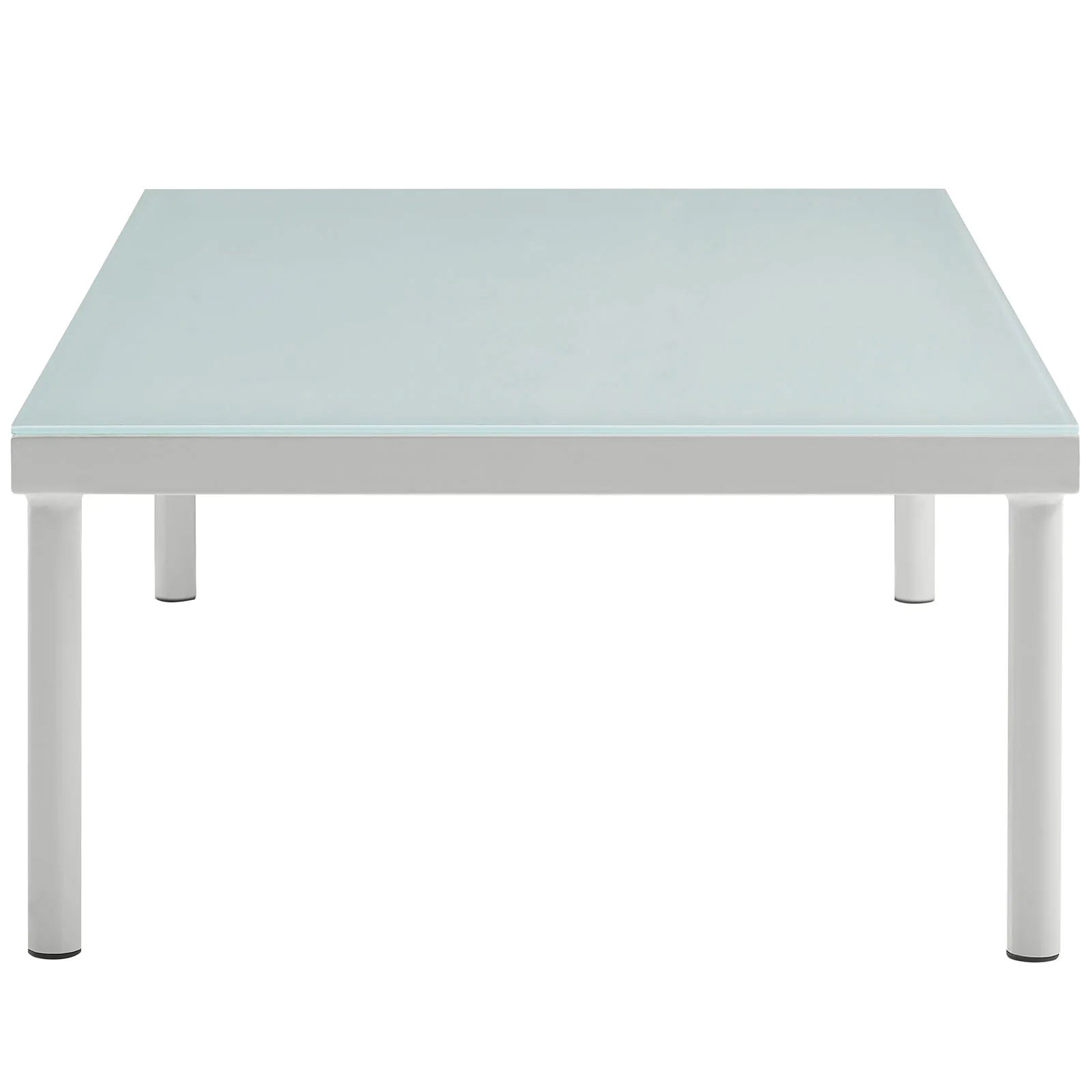 White Aluminum Outdoor Coffee Table