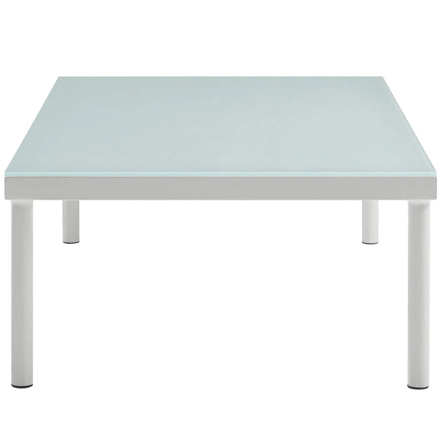White Aluminum Outdoor Coffee Table
