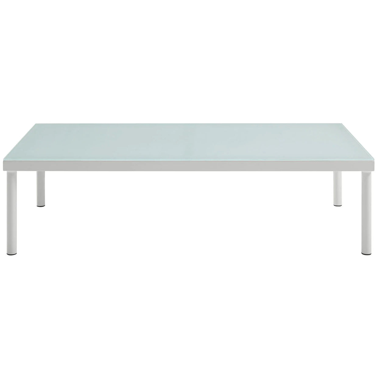 White Aluminum Outdoor Coffee Table