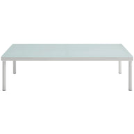 White Aluminum Outdoor Coffee Table