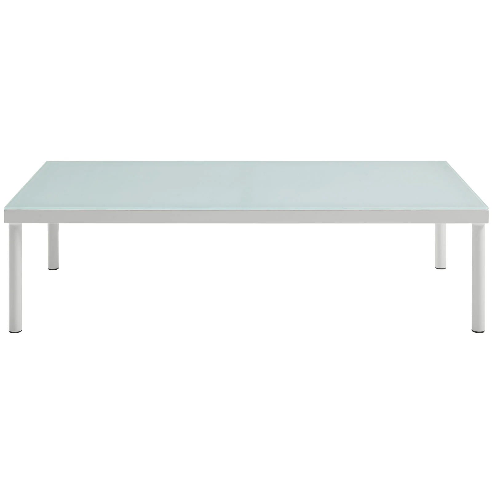 White Aluminum Outdoor Coffee Table