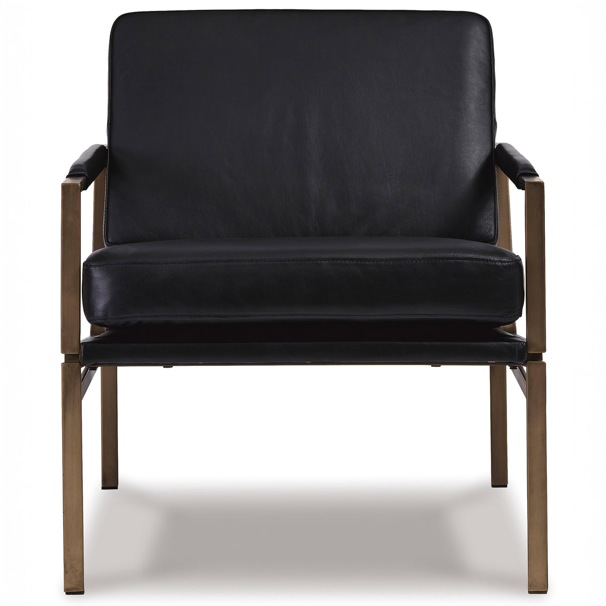 Contemporary Antique Leather Accent Chair
