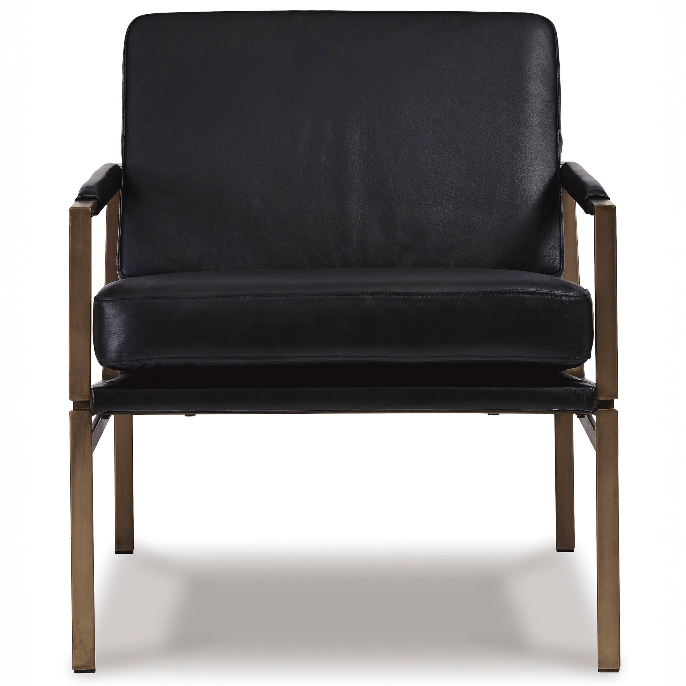 Contemporary Antique Leather Accent Chair