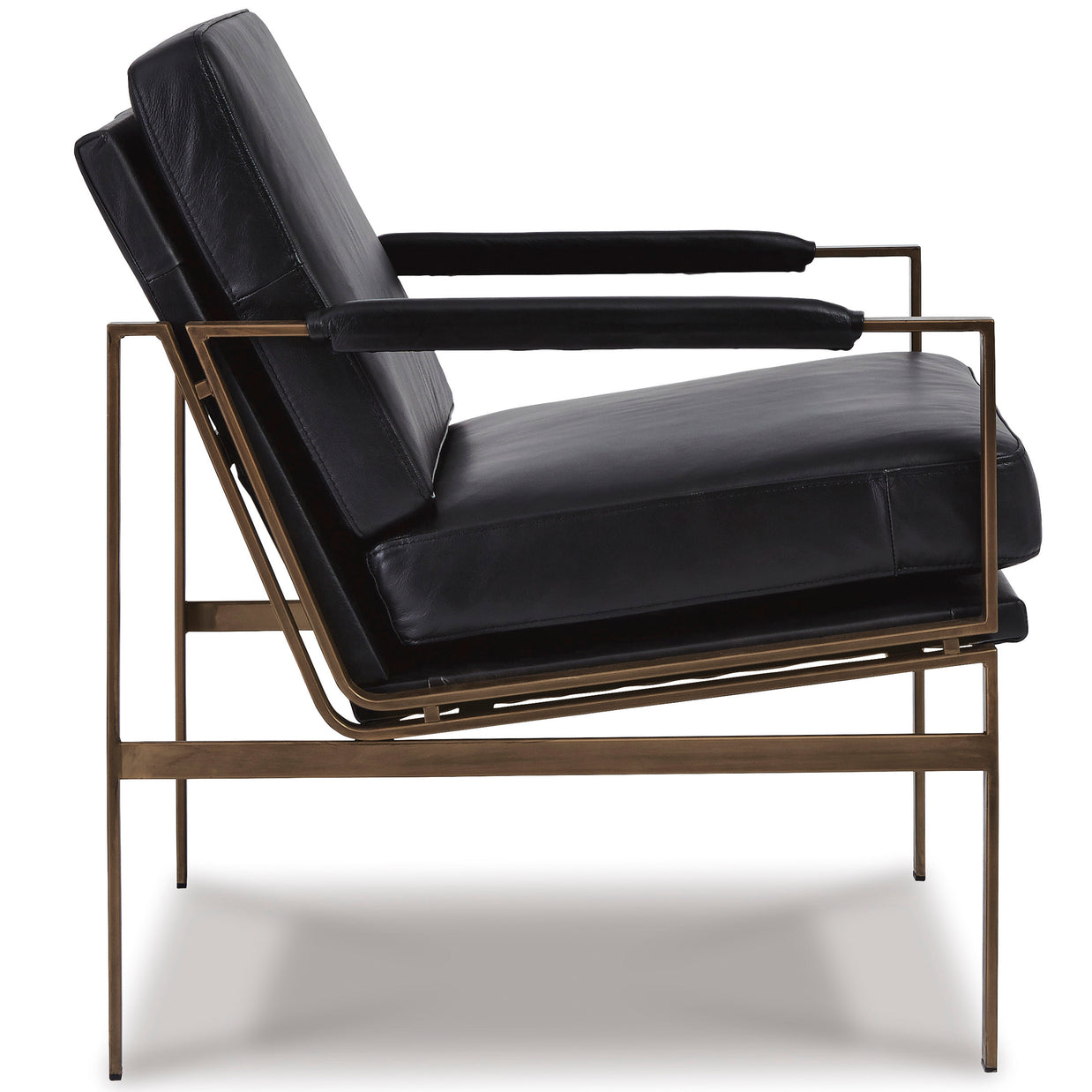 Contemporary Antique Leather Accent Chair