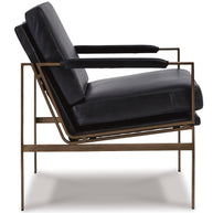 Contemporary Antique Leather Accent Chair